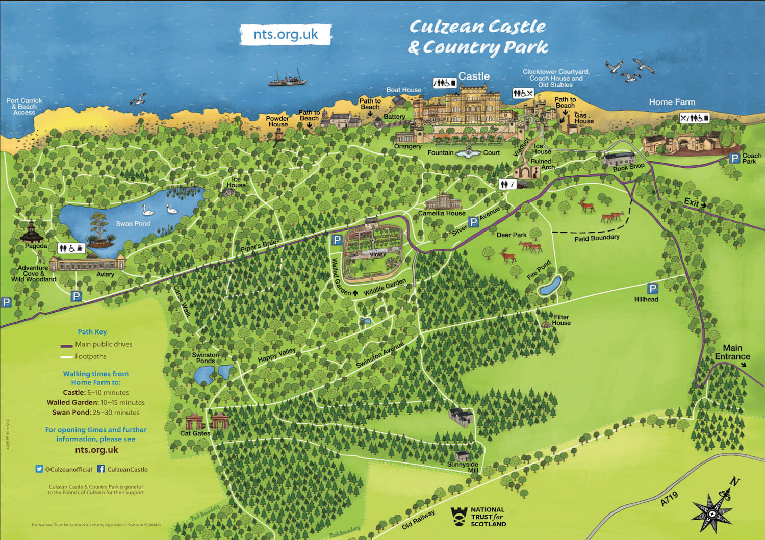 Map of Culzean Castle and Country Park